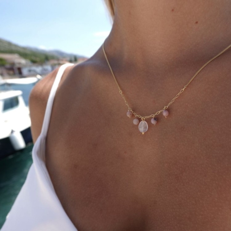 Srebrny naszyjnik opal peruwiański CZUŁOŚĆ