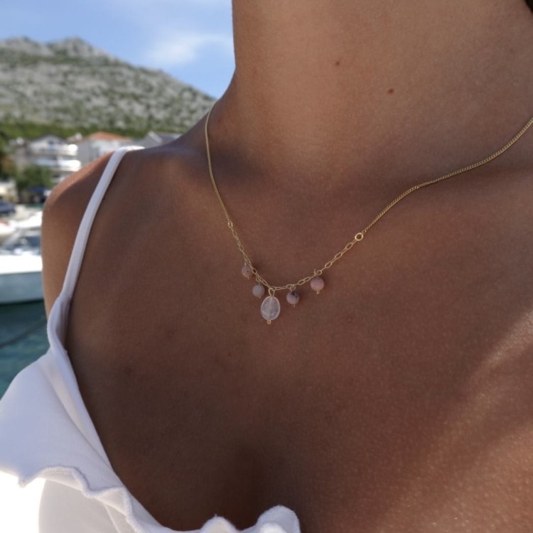 Srebrny naszyjnik opal peruwiański CZUŁOŚĆ