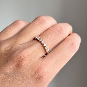 Srebrny pozłacany pierścionek z cyrkoniami BŁOGOŚĆ