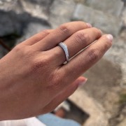 Srebrny pierścionek z cyrkoniami FORMA