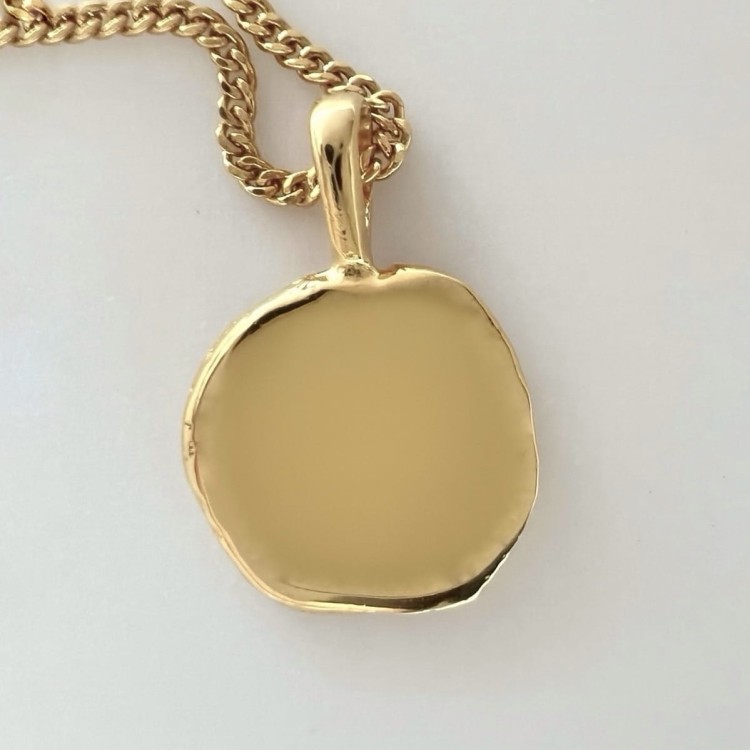 Srebrny pozłacany naszyjnik SUROWY