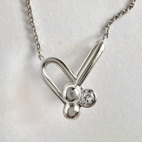 Srebrny naszyjnik ogniwa łańcucha z cyrkonią