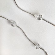 Srebrny naszyjnik choker z cyrkoniami