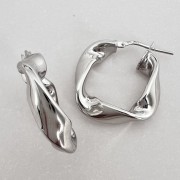 Srebrne kolczyki koła FALA