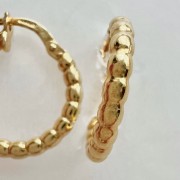 Srebrne pozłacane kolczyki koła kulki mini