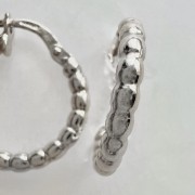 Srebrne pozłacane kolczyki koła kulki mini