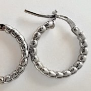 Srebrne kolczyki koła kulki mini