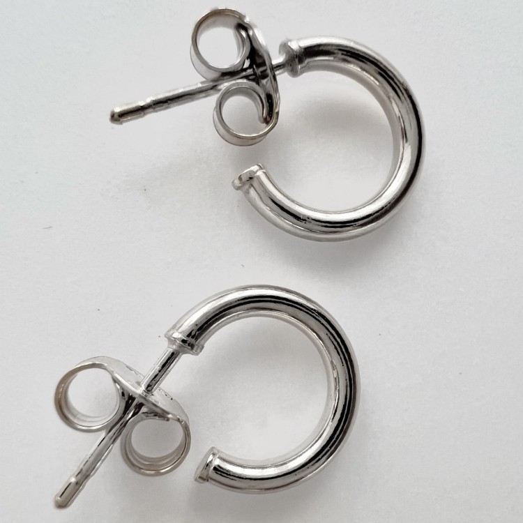 Srebrne kolczyki koła KLASYCZNE mini