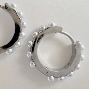 Srebrne kolczyki koła PEREŁKI