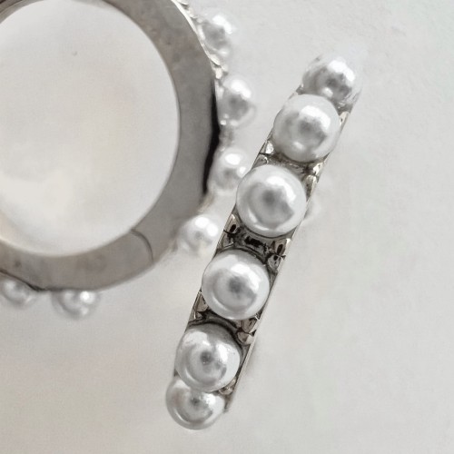 Srebrne kolczyki koła PEREŁKI