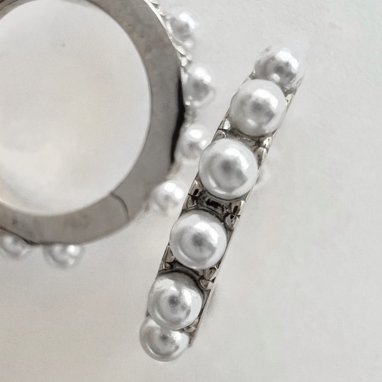 Srebrne kolczyki koła PEREŁKI