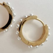 Srebrne pozłacane kolczyki koła PEREŁKI