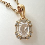 Srebrny pozłacany naszyjnik WYTWORNY