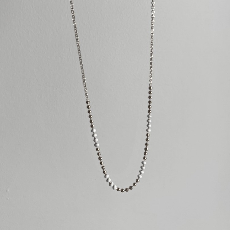 Srebrny naszyjnik choker z kulek BIEL