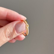 Srebrny pozłacany pierścionek SUPEŁ