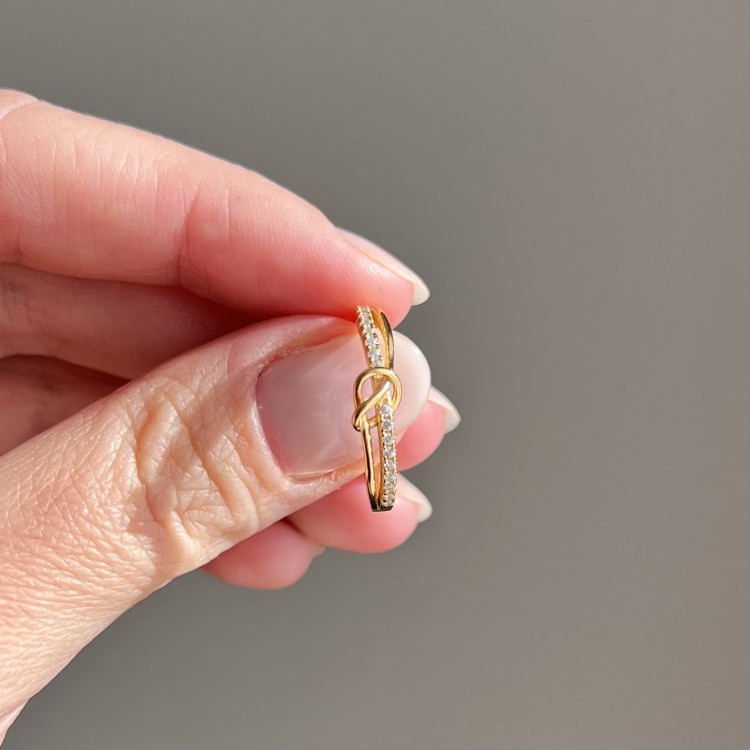 Srebrny pozłacany pierścionek SUPEŁ