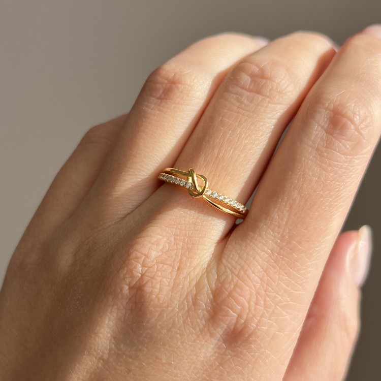 Srebrny pozłacany pierścionek SUPEŁ