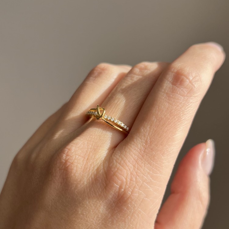 Srebrny pozłacany pierścionek SUPEŁ