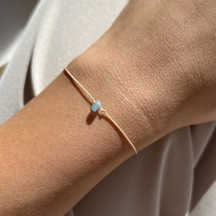 Bransoletka na szczęście  | kryształ górski, masa perłowa, kamień księżycowy