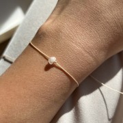 Bransoletka na szczęście  | kryształ górski, masa perłowa, kamień księżycowy