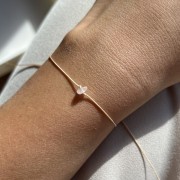 Bransoletka na szczęście  | kryształ górski, masa perłowa, kamień księżycowy