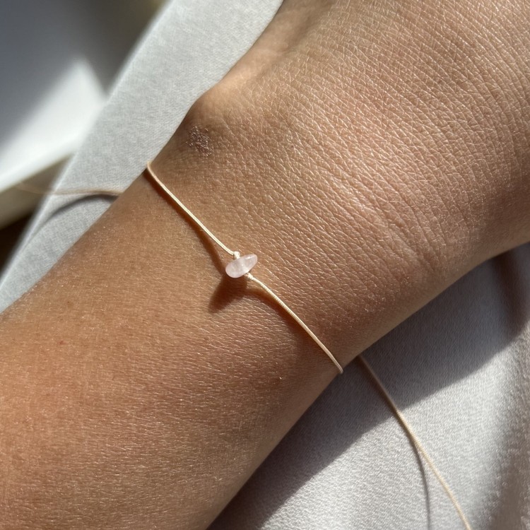 Bransoletka na szczęście  | kryształ górski, masa perłowa, kamień księżycowy