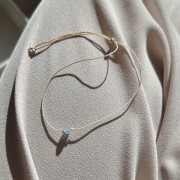 Bransoletka na szczęście  | kryształ górski, masa perłowa, kamień księżycowy