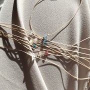 Bransoletka na szczęście  | kryształ górski, masa perłowa, kamień księżycowy