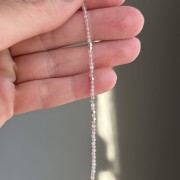 Bransoletka  KRYSZTAŁ GÓRSKI TRUSKAWKOWY kamienie naturalne