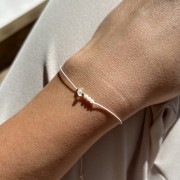 Bransoletka na szczęście  | kryształ górski, masa perłowa