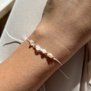 Bransoletka na szczęście  | kryształ górski, kamień księżycowy, perła, masa perłowa