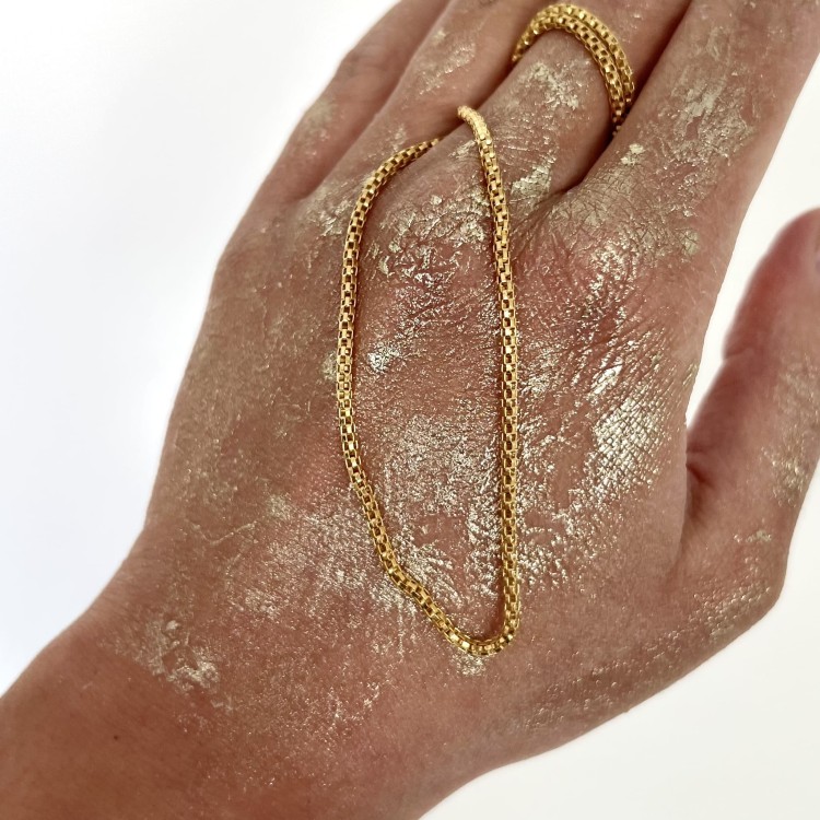 Srebrny pozłacany naszyjnik choker vintage