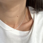 Srebrny naszyjnik choker KOSTKA