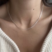 Srebrny naszyjnik pancerka 925