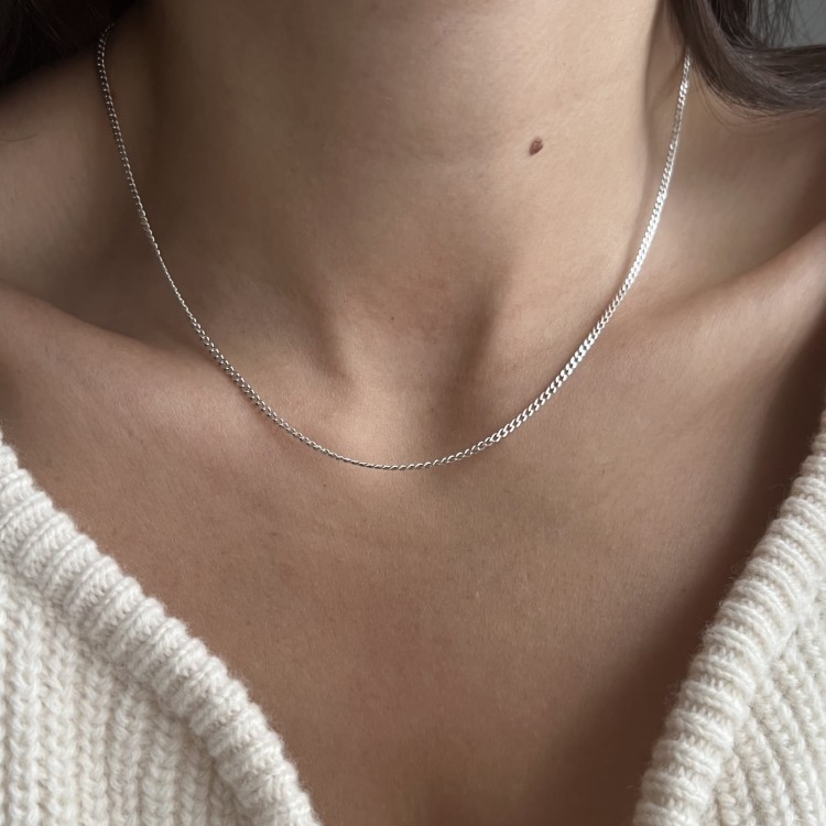 Srebrny naszyjnik pancerka 925