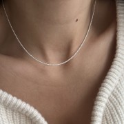 Srebrny naszyjnik WŁÓCZKA cienka