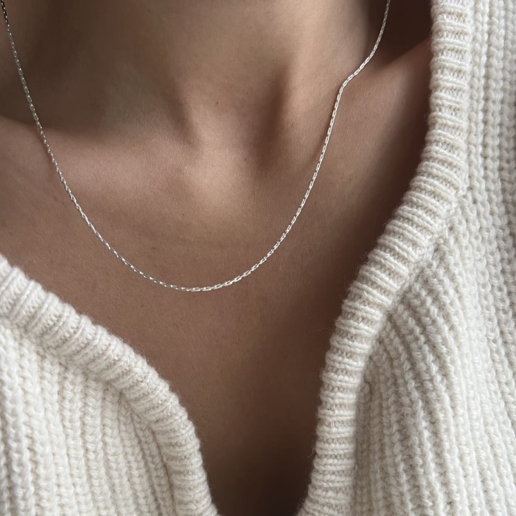 Srebrny naszyjnik ŁAŃCUCH delikatny