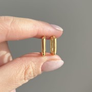 Srebrne pozłacane kolczyki OWALNE no.01