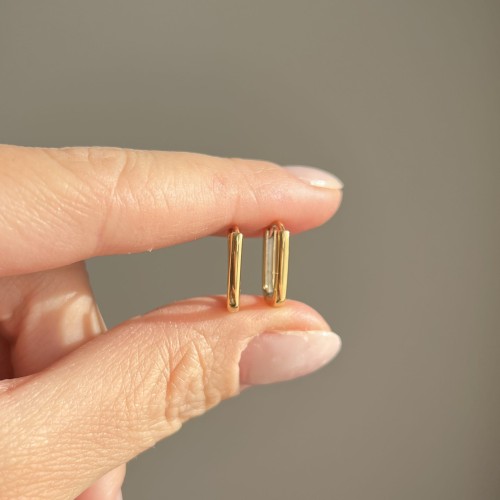 Srebrne pozłacane kolczyki OWALNE no.02