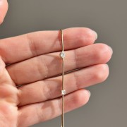 Srebrny pozłacany naszyjnik choker z cyrkoniami