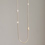 Srebrny pozłacany naszyjnik choker z cyrkoniami