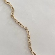 Srebrny pozłacany naszyjnik choker łańcuch  owal