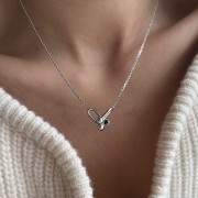 Srebrny naszyjnik z cyrkonią czarną