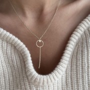 Srebrny naszyjnik z cyrkonią czarną