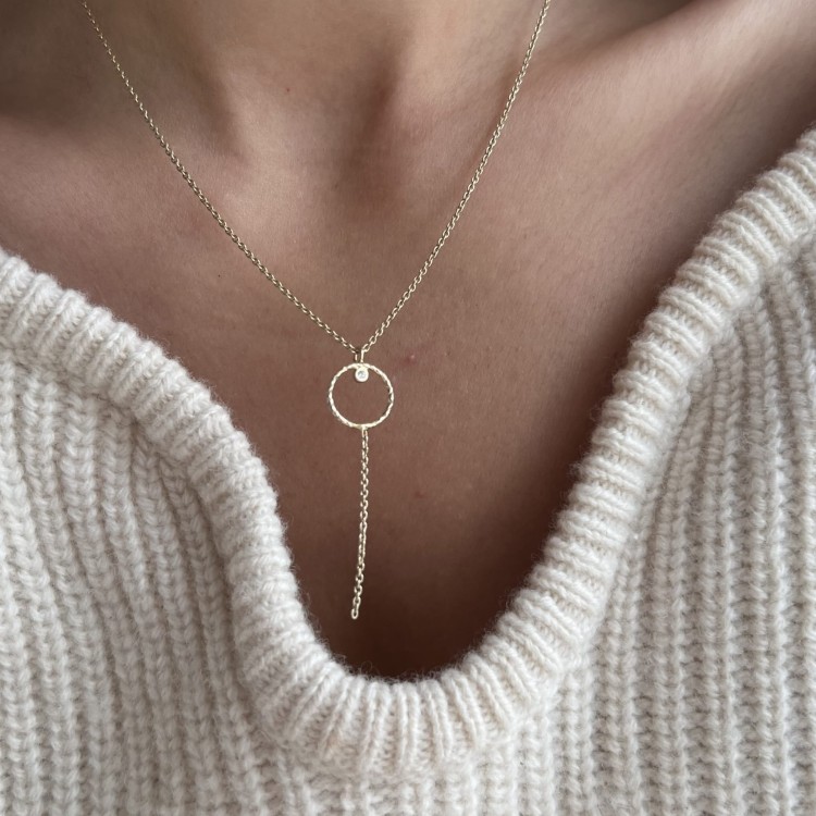 Srebrny naszyjnik z cyrkonią czarną