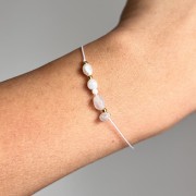 Bransoletka na szczęście  | kryształ górski, kamień księżycowy, perła, masa perłowa