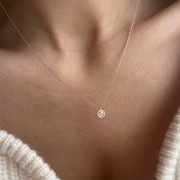 Złoty naszyjnik z cyrkonią 333