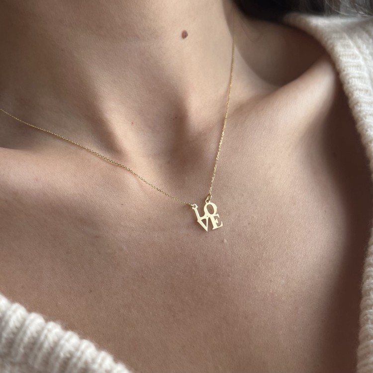 Złoty naszyjnik LOVE 333