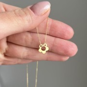 Złoty naszyjnik kwiatek 333