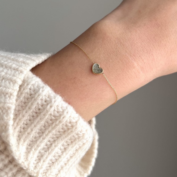 Złota bransoletka serce 333